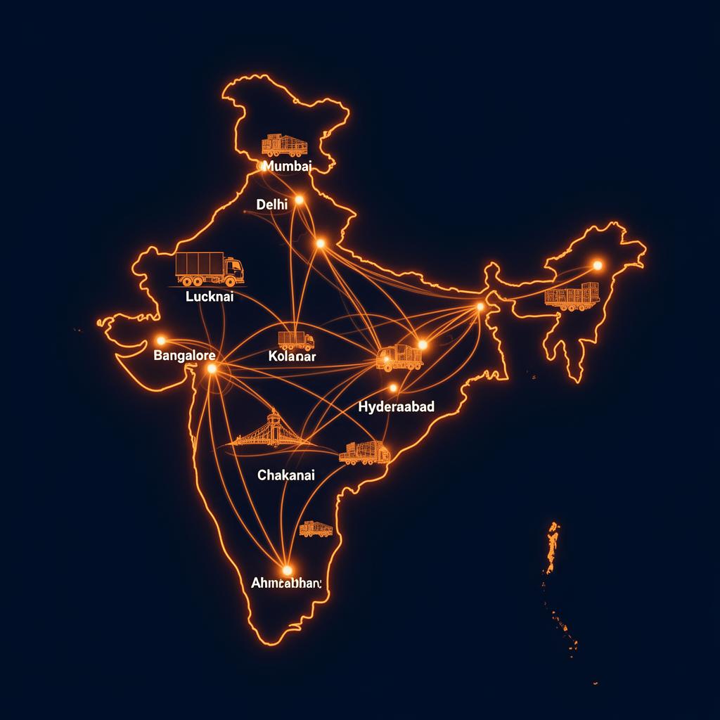 India logistics network map
